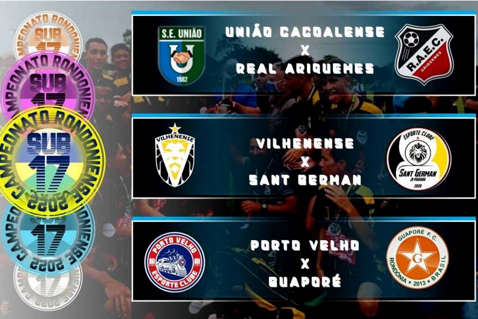 Primeira fase do Campeonato Rondoniense Sub-17; confira as equipes classificadas para a segunda face   