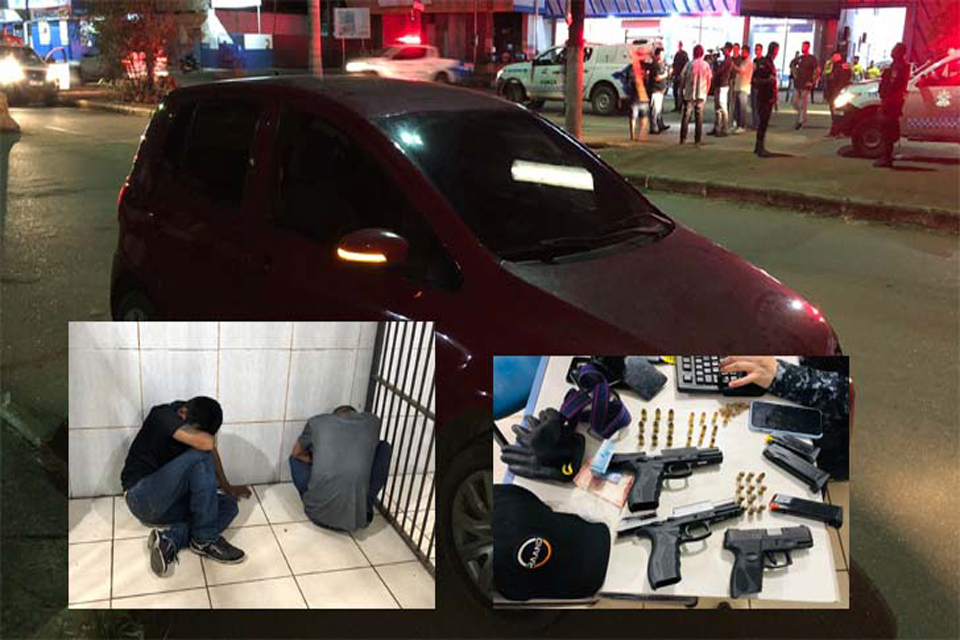 Força Tática prende dupla com três pistolas em Porto Velho