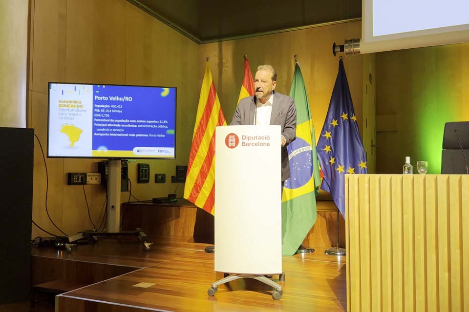 Prefeito Hildon Chaves apresenta Porto Velho para empresários catalães, em evento em Barcelona