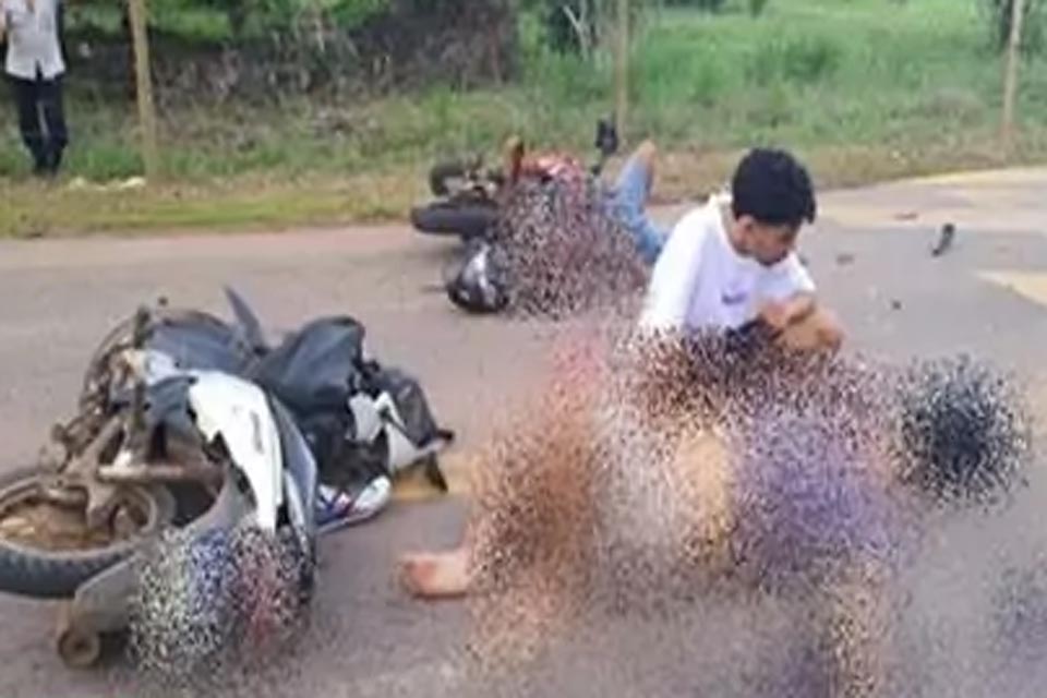 Colisão entre motocicletas deixa vitimas com múltiplas fraturas 