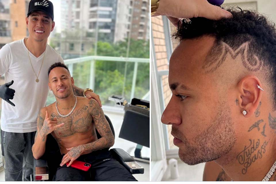 Neymar homenageia filha recém-nascida com corte de cabelo inusitado