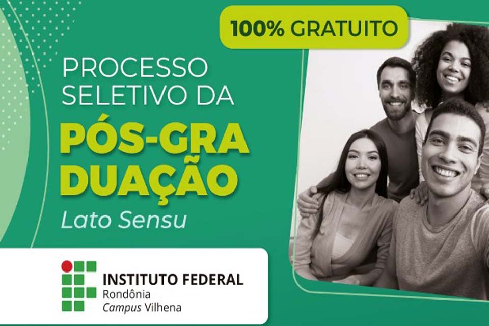 Campus Vilhena oferta 40 vagas para o curso gratuito de Pós-Graduação Lato Sensu em Ensino de Ciências e Matemática