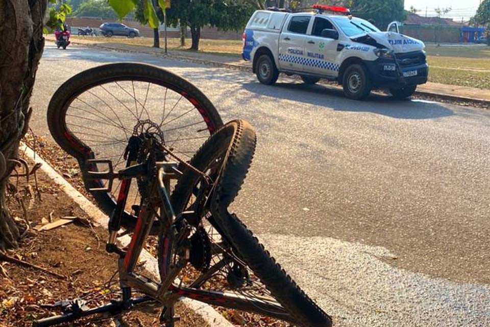 Apenado tenta fazer roubo e acaba sendo atropelado por viatura da PM