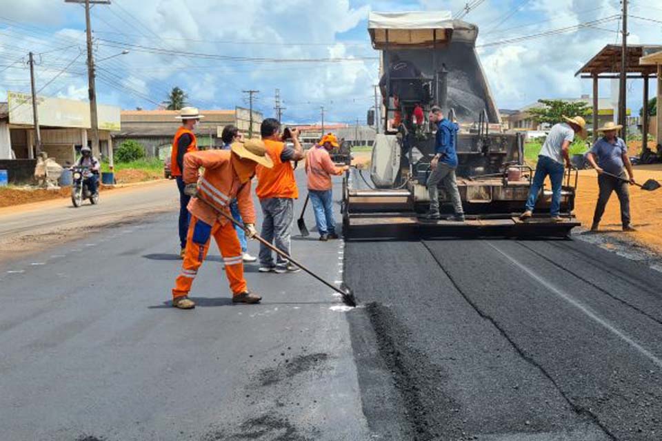 Obra de revestimento asfáltico na duplicação da RO-481 e linha 82 é concluída