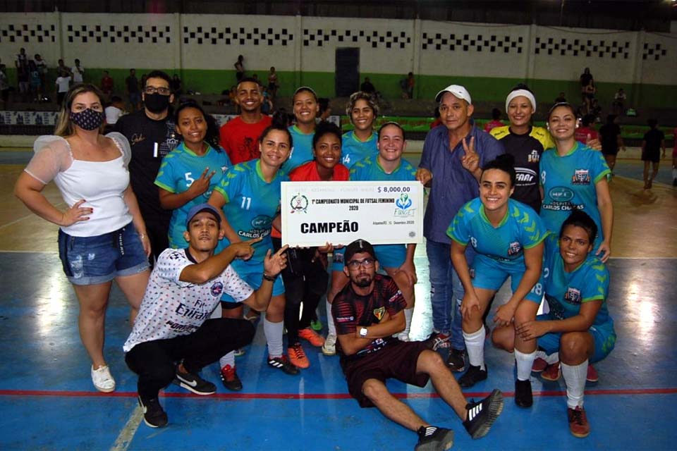 FUNCET encerra Campeonato Municipal de Futsal Feminino 2020 e entrega premiações às vencedoras