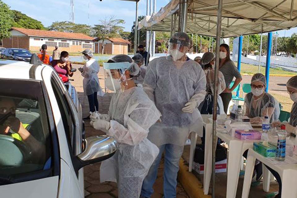 Governo realiza a 24º edição do drive-thru de testagem rápida em Vilhena; 741 testes foram realizados