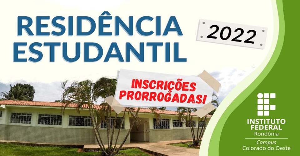 Inscrições para residência estudantil do Curso Técnico Integrado do Campus Colorado são prorrogadas