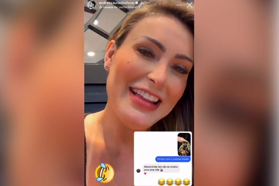 Mãe de Andressa Urach dá bronca por comportamento da modelo: 'Isso não se mostra'