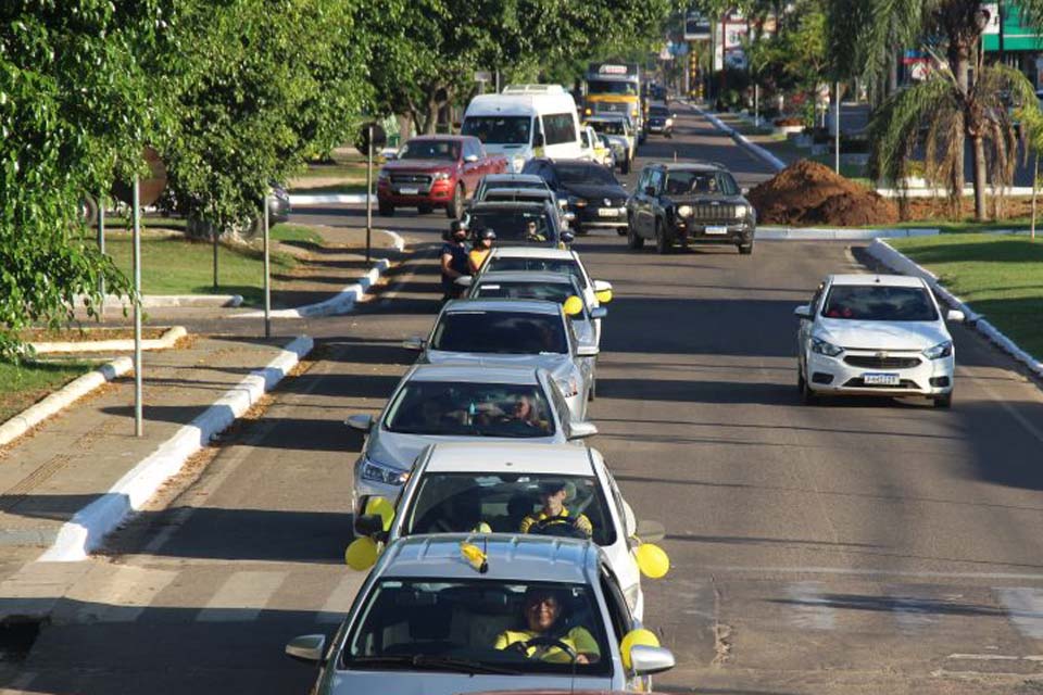 Carreata e simulação de acidente marcam o fim do Movimento Maio Amarelo