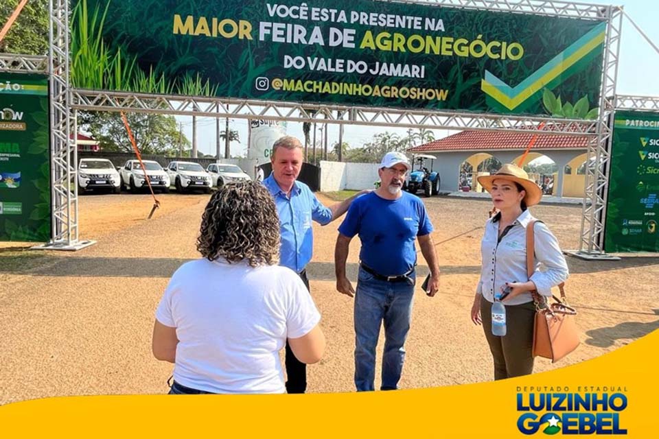 Deputado Luizinho Goebel parabeniza a organização e produtores rurais na 4ª Machadinho Agroshow