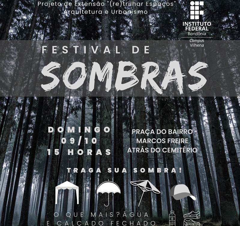 Curso de Arquitetura e Urbanismo do Campus Vilhena realizará “Festival de Sombras”