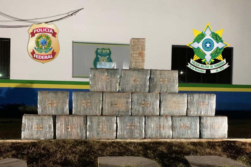 PF e PM apreendem 518 kg de cocaína em operação policial em Rondônia