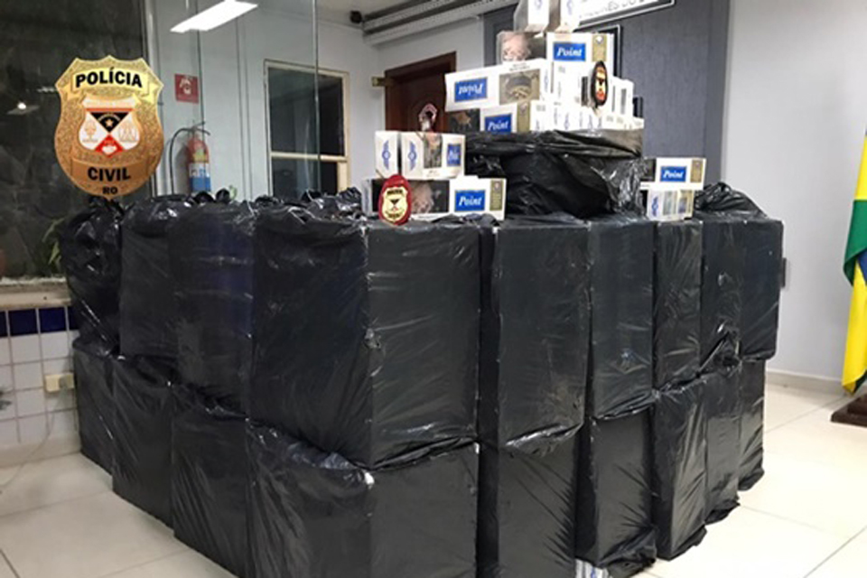  DENARC apreende 24,5 mil de carteiras de cigarros contrabandeados em Porto Velho