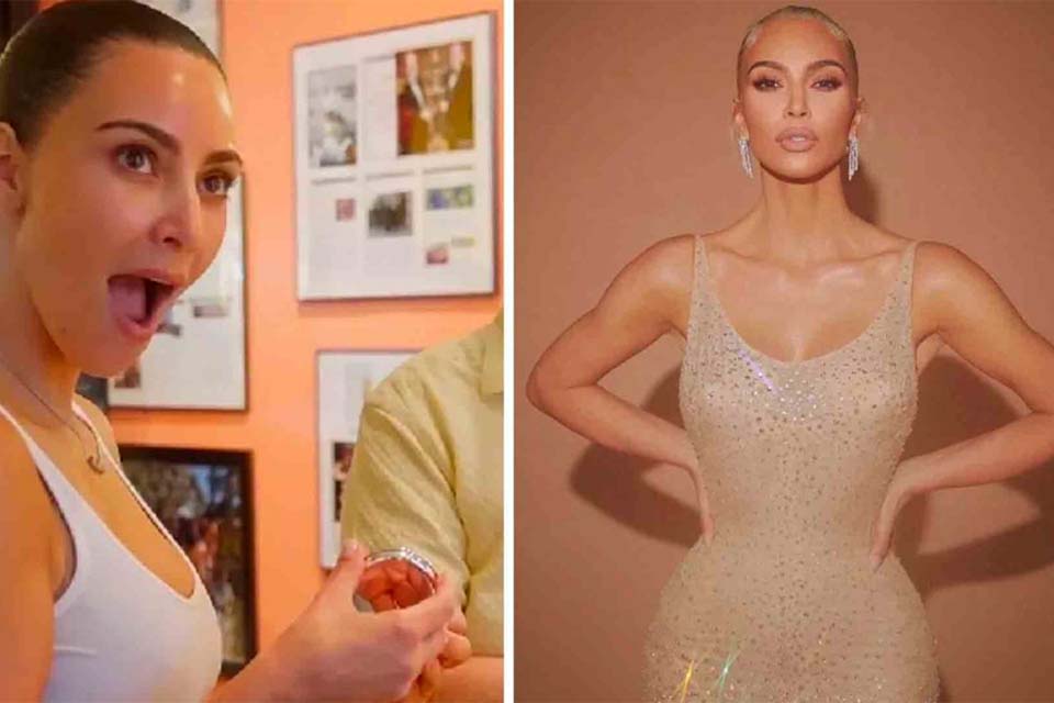 Kim Kardashian se surpreende ao ganhar mecha de cabelo de Marilyn Monroe