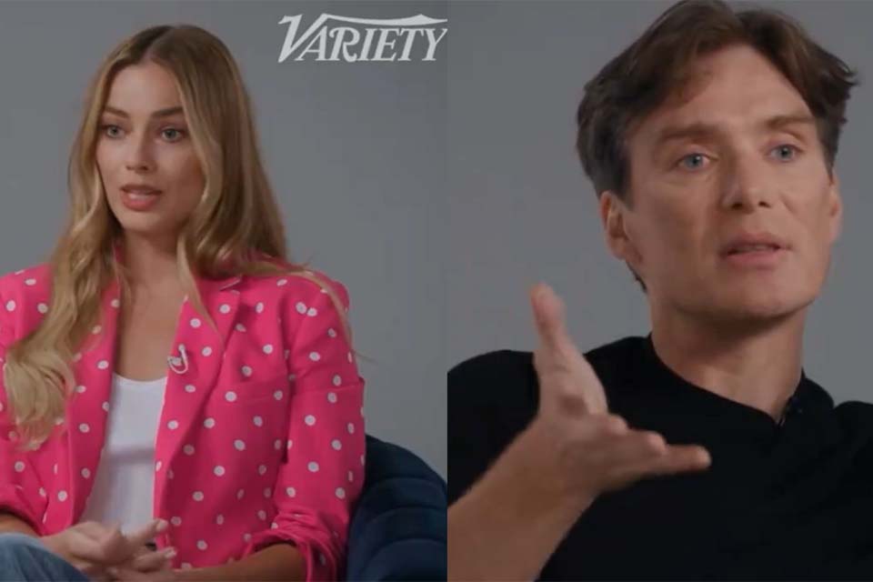 Margot Robbie e Cillian Murphy falam sobre fenômeno 'Barbenheimer': 'Espontâneo'