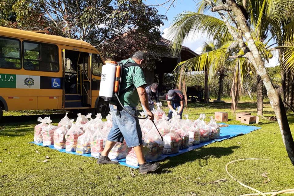 Kits de alimentação são distribuídos para alunos indígenas da rede estadual de ensino