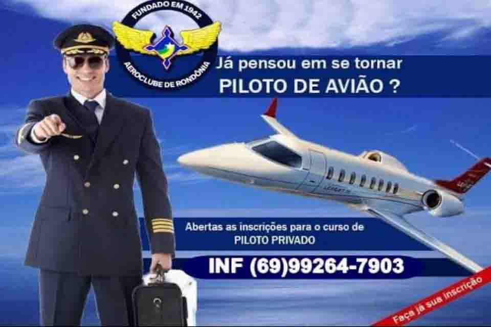 Aeroclube de Rondônia abre inscrições para as primeiras turmas de 2022 no Curso de Piloto Privado de Avião