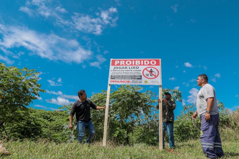 Município de Porto Velho instala placas de prevenção no Canal Santa Bárbara