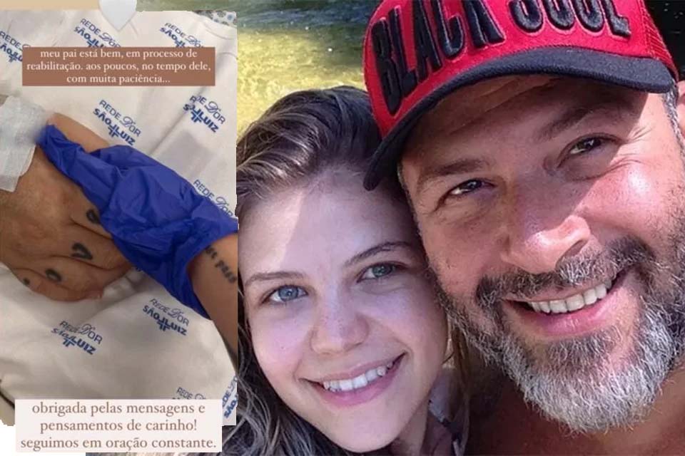 Filha de Mingau posta foto de mãos dadas e atualiza estado de saúde do pai