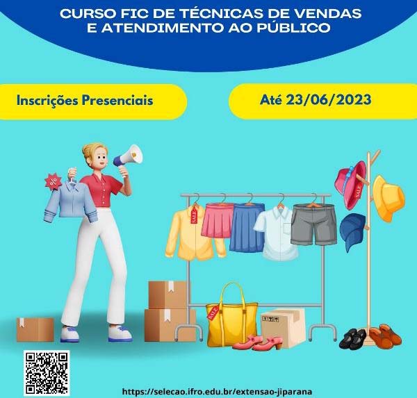 Campus Ji-Paraná oferta curso de Técnicas de Vendas e Atendimento ao Público