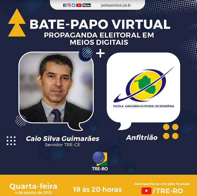 TRE-RO realizará bate-papo eleitoral com o tema Propaganda Eleitoral em Meios Digitais nesta quarta-feira (4)