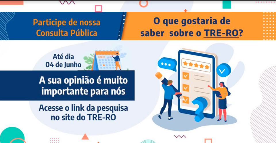 Participe da Consulta Pública do Tribunal Regional Eleitoral de Rondônia