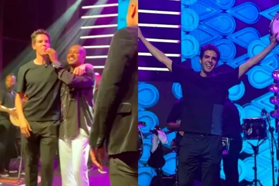 Kaká comemora 40 anos com show de Thiaguinho e festão ao lado dos amigos