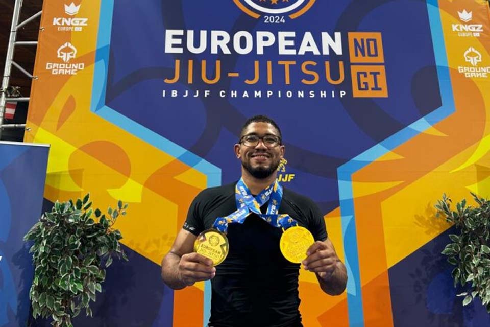 Rondônia se destaca em Roma com ouro duplo de Jiu-Jitsu No-GI em camponato Europeu