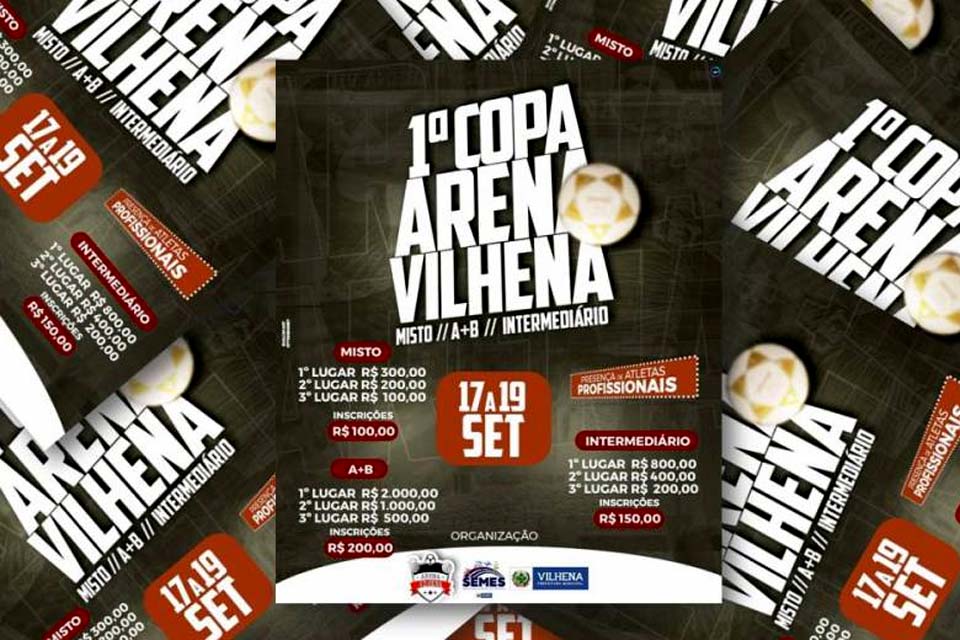 1ª Copa Arena Vilhena de Futevôlei vai distribuir mais de R$ 5 mil em premiação; as inscrições já estão abertas