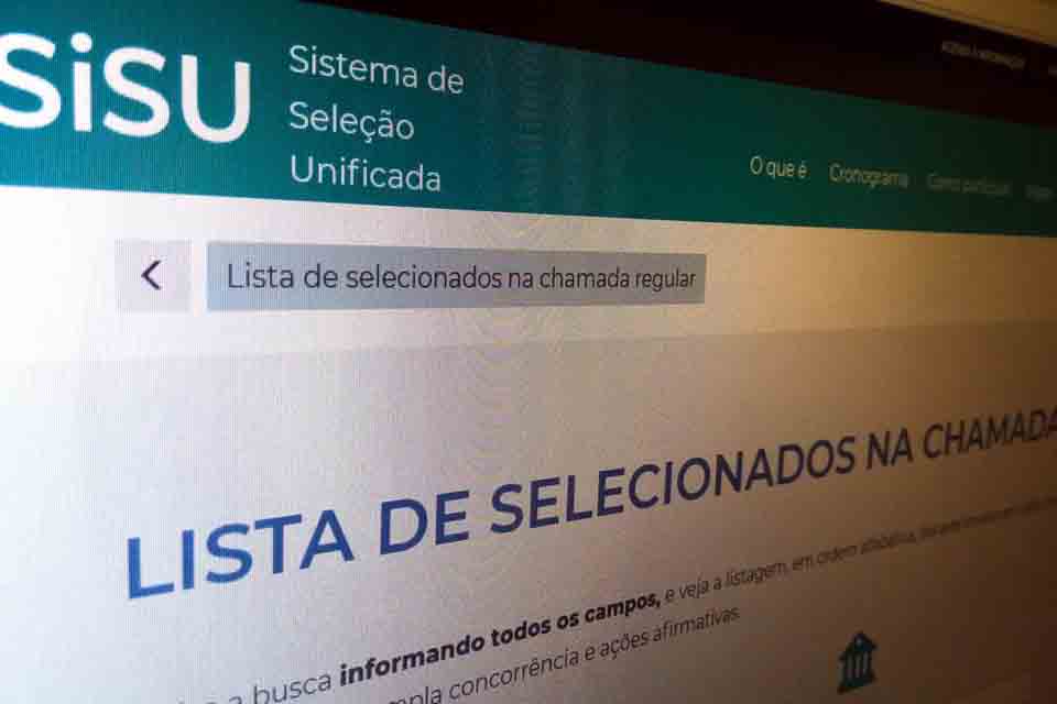 Começam matrículas da primeira chamada do Sistema de Seleção Unificada 