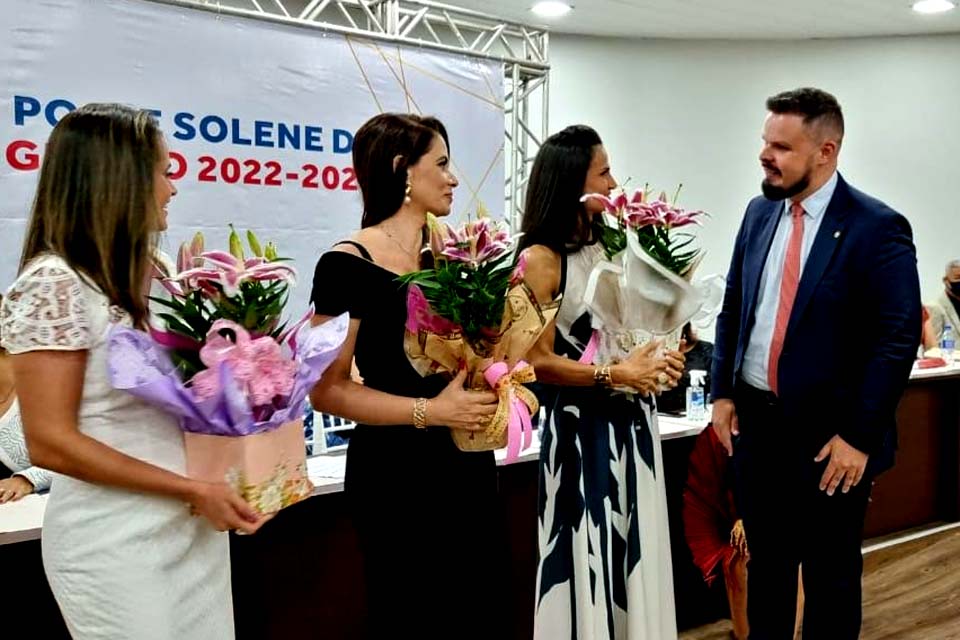 Márcio Nogueira empossa diretoria de Ouro Preto do Oeste - triênio 2022-2024 - e abre semana de homenagem às mulheres