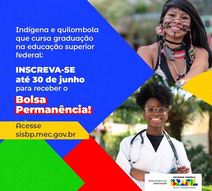 Abertas inscrições para Programa Bolsa Permanência voltado a indígenas e quilombolas graduandos