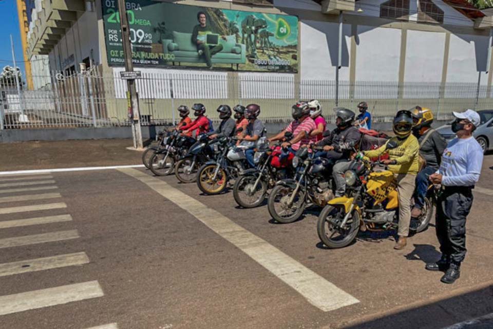 Mais de 20 bolsões para motociclistas são implantados em Porto Velho