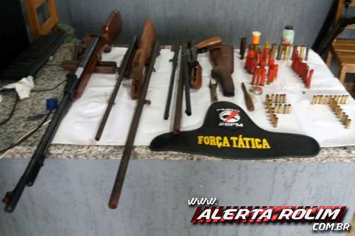 Pimenta Bueno – Durante cumprimento de Ordem Judicial, armas de fogo e munições são apreendidas; três homens foram presos