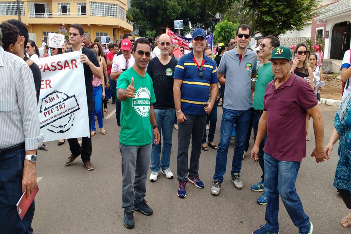 Sindafisco participa de manifestação contra a Reforma Trabalhista e Previdenciária