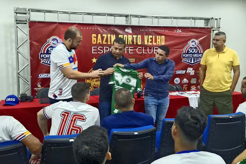 Em parceria com Mojuca Gazin Porto Velho apresenta a imprensa time de futsal 