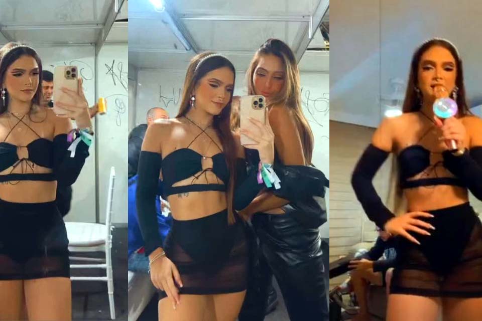 Mel Maia aposta em look transparente para participar de evento no Rio