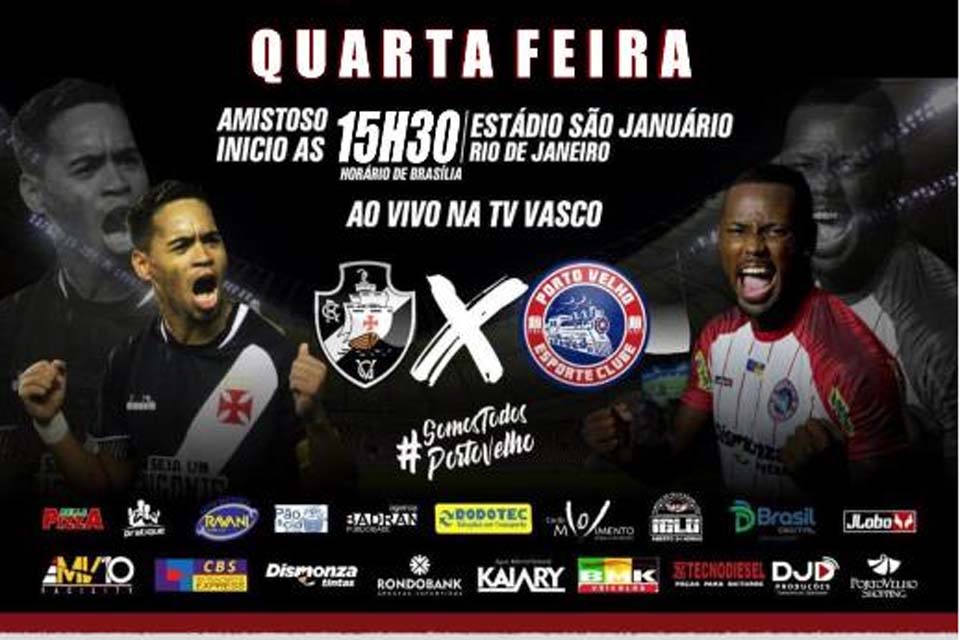 Porto Velho realizará amistoso contra o Vasco na quarta