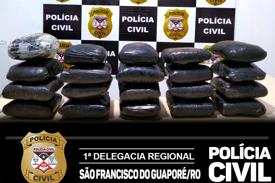 Policia Civil de São Francisco do Guaporé prende suspeito com 22 quilos de cocaína