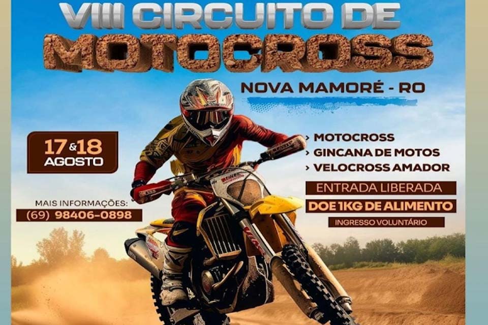 VIII Circuito de Motocross agita Nova Mamoré nos dias 17 e 18 de agosto