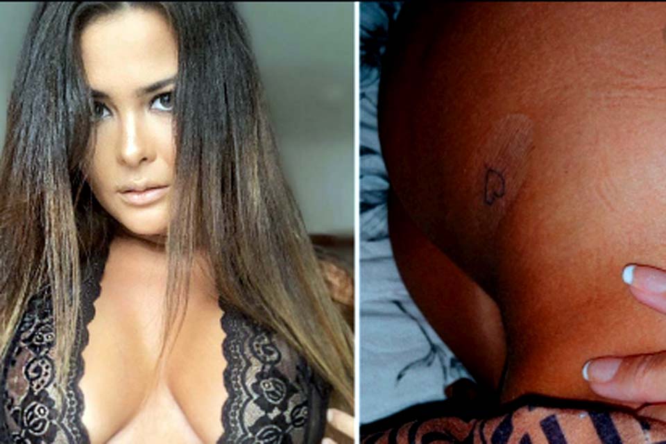 Geisy Arruda mostra nova tatuagem no bumbum: “Pequeno para a raba”