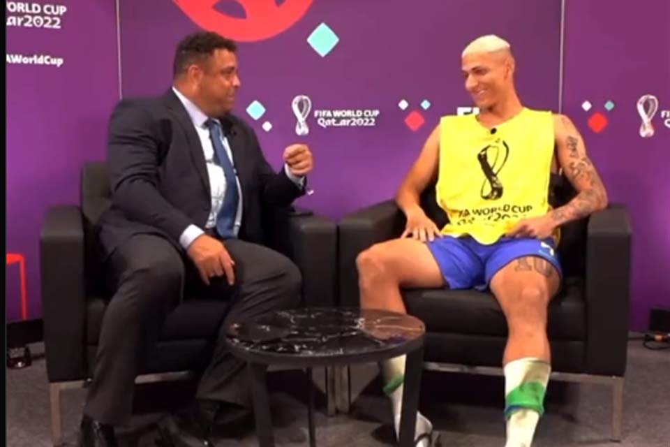 Richarlison se emociona e chora ao encontrar ídolo, Ronaldo Fenômeno