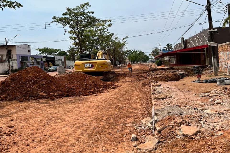 Construção de galeria na avenida Guaporé está em fase final