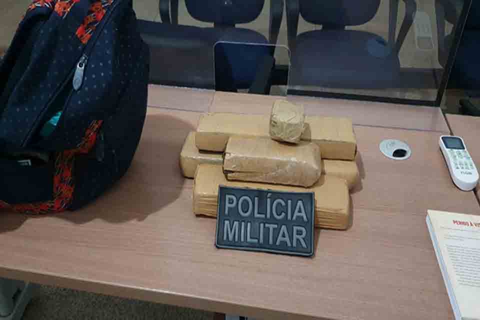 PM intercepta veículo e prende menor com quase 4kg de maconha na BR- 364