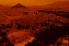 Tempestade de areia do Saara faz o céu de Atenas ficar laranja