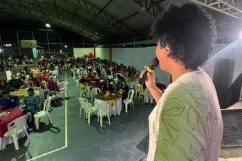 Deputada Slvia Cristina participa da inaugurao do barraco da feira em Parecis