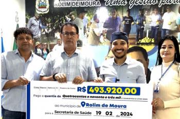 Deputado Federal Fernando Máximo destina quase 500 mil para a saúde de Rolim de Moura