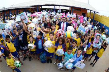 Unio de esforos: TRT-14, MPT, Sesc e Detran promovem Dia das Crianas em escola da zona leste da Capital