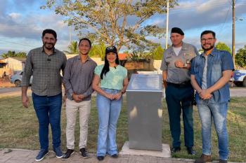 Presidente da Câmara participa da inauguração da Praça do distrito de Nova Califórnia