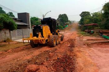 Obras de infraestrutura urbana são iniciadas em Santa Luzia do Oeste pelo governo